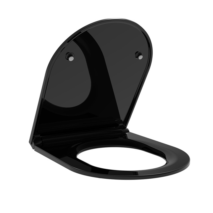 Capac de toaleta SINOBATH, cu functie de inchidere lenta, 39x6,5x49cm, din plastic termorezistent