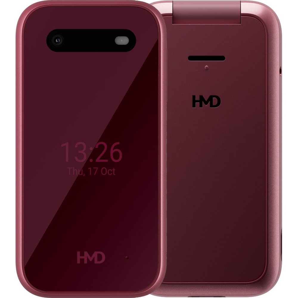 Telefon mobil HMD (Nokia) 2660 Flip 4G, dual SIM, roșu, independent de card, meniu maghiar