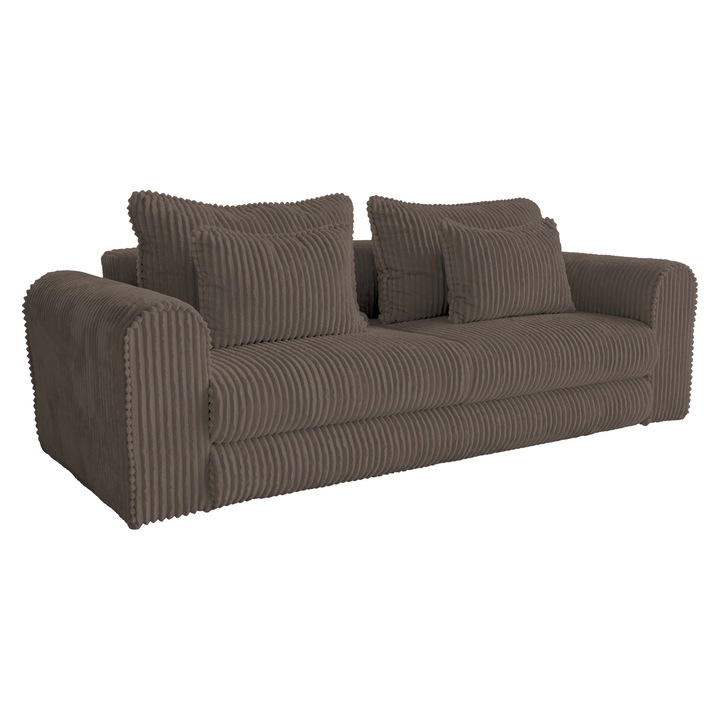 Canapea extensibila MOON cu lada de depozitare, verde masliniu inchis T37, 245x100x80 cm