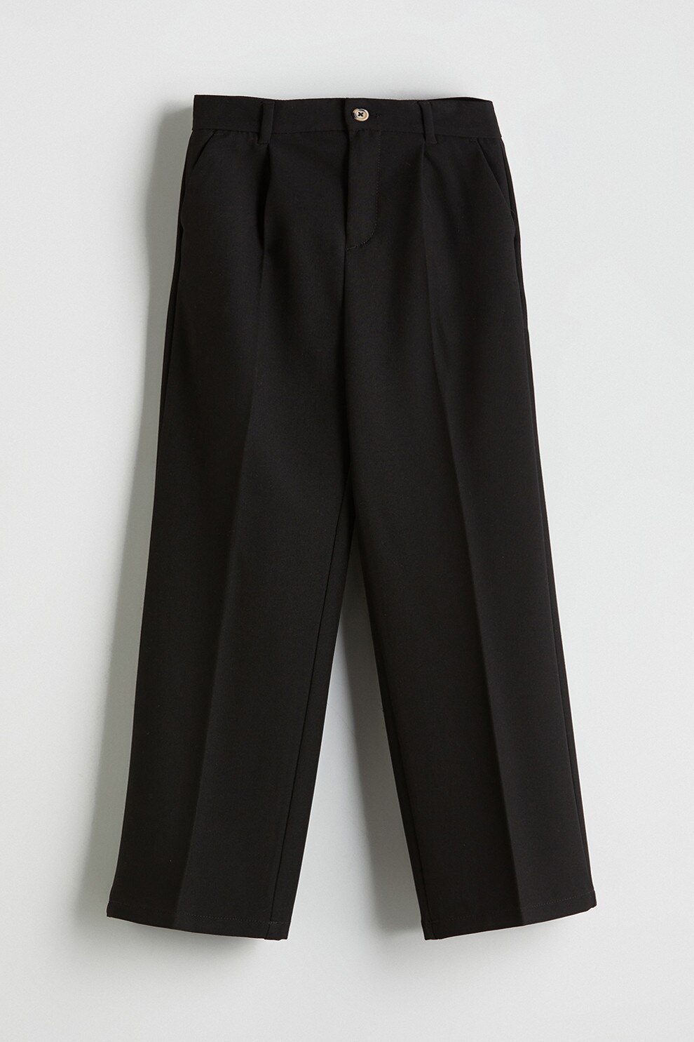 LC WAIKIKI, Pantaloni uni drepti, Negru, 158-164 CM