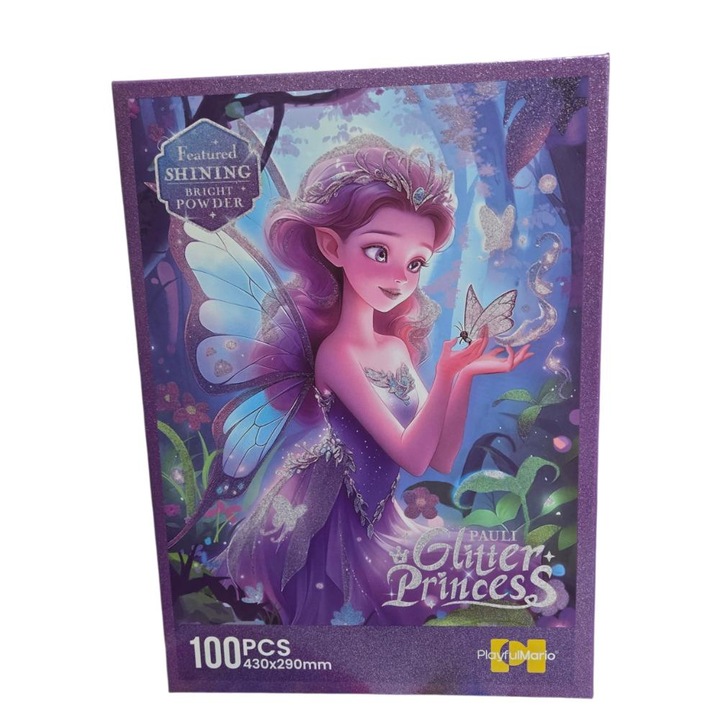 Puzzle Glitter Princess 100 piese- Zana cu aripi