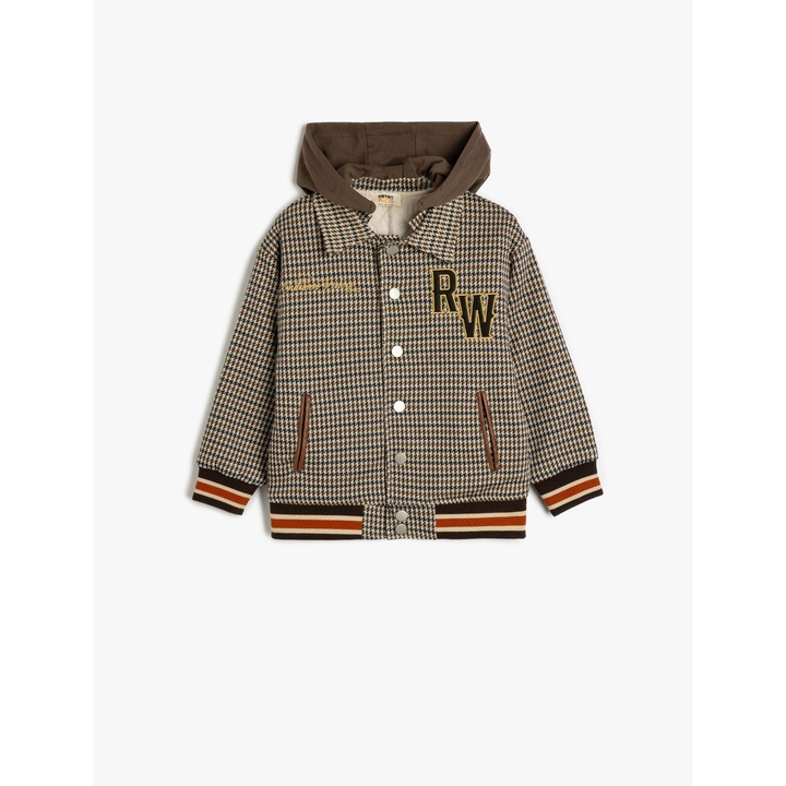 KOTON, Jacheta in carouri cu gluga, Bej