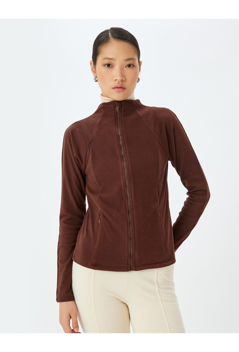 KOTON, Pulover cu fermoar, Maro, L