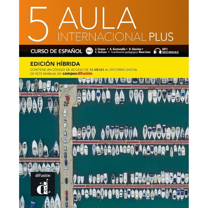 Aula Internacional Plus 5, Difusion, manual + exercitii, 222x275mm, 256 pagini, 2022