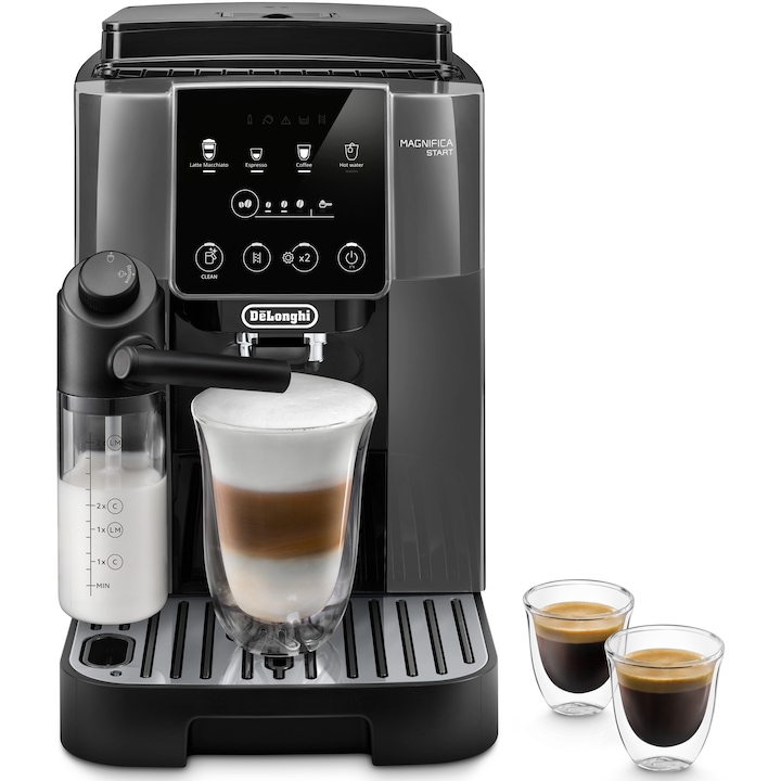 Espressor automat Philips EP5441/50 seria 5400, solutie de lapte LatteGo, 12 tipuri de bauturi, ecran tactil, rasnita ceramica, functie QuickStart, preparare silentioasa, jet suplimentar, 12 setari macinare, 4 profiluri de utilizator, negru