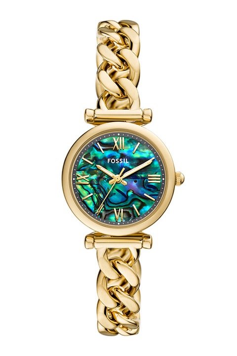 Fossil, Ceas quartz cu bratara de otel inoxidabil, Auriu
