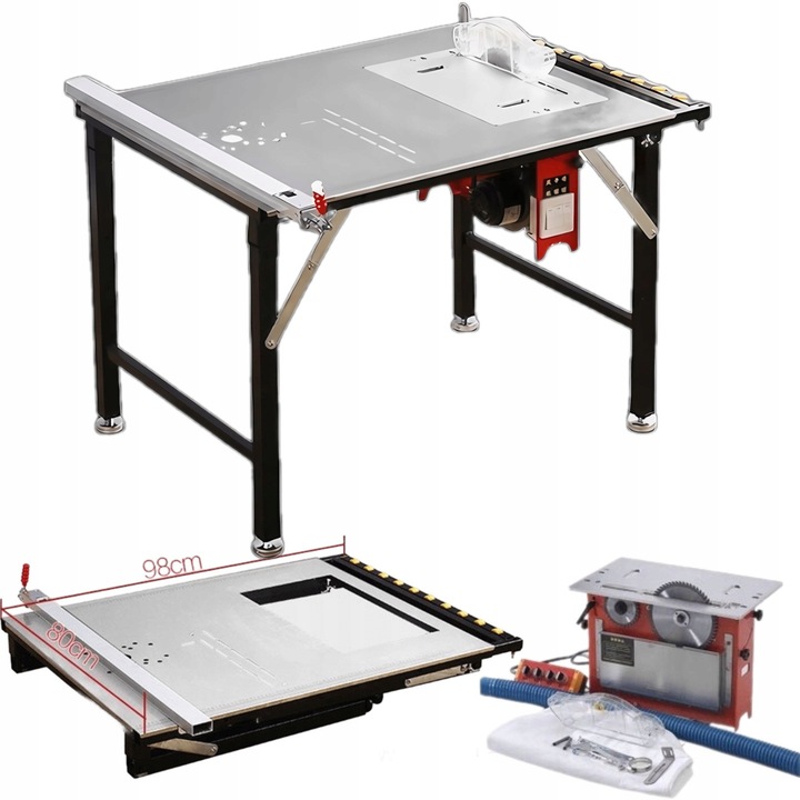 Fierastrau circular mobil TrendEco cu masa, 2600W, 4500rpm, 980x800x760mm, taiere fara ciupire, 230V