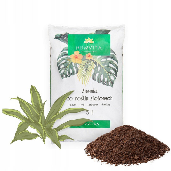 Pamant pentru plante verzi, Bimberek, 5L, structura optima, protectie naturala, pH 5.5-6.5