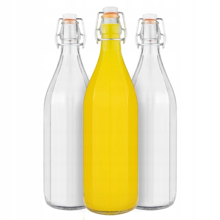 Комплект 6x Бутилки Costolata 750ml с Механична Тапа, Прозрачни, 750ml