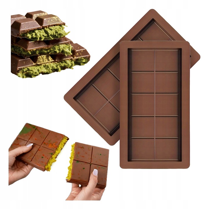 Set 2x Forme prajituri Bimberek, silicon, 13,5x25cm, maro