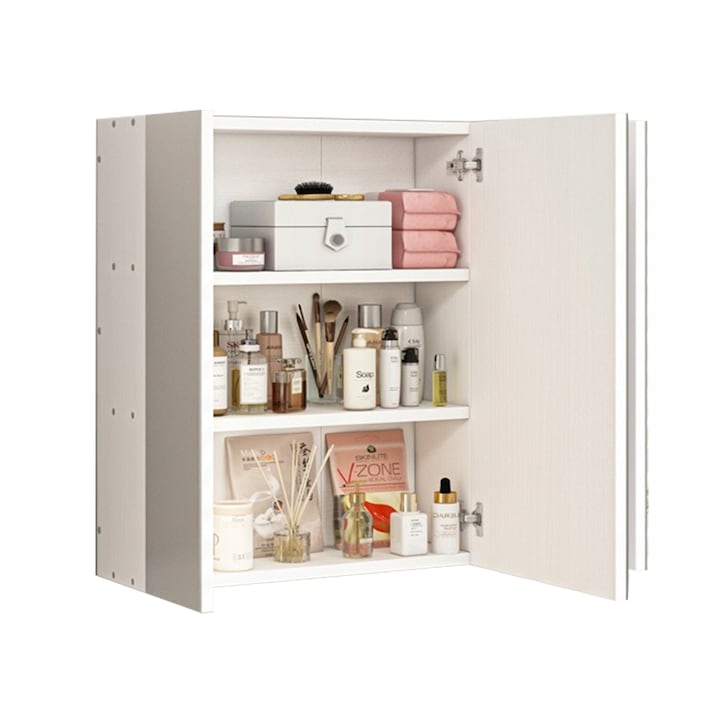 Dulap de baie Rebiko montat pe perete, oglinda spatioasa practica, moderna loft