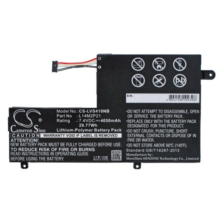 Cameron sino li-polymer akkumulátor, 7.4v, 4050mAh, kompatibilis lenovo 5b10g78610 -vel