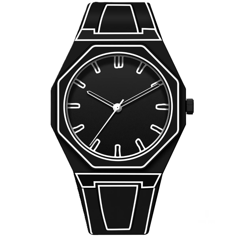 Ghetto 3D Style No-Name Polycarbonate Analog Quartz Watch