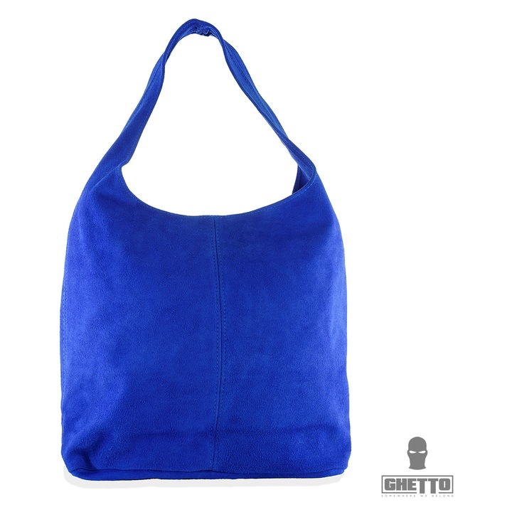 Geanta de umar Ghetto Lift din piele sintetica albastra, impermeabila, pentru femei, dimensiune adult.