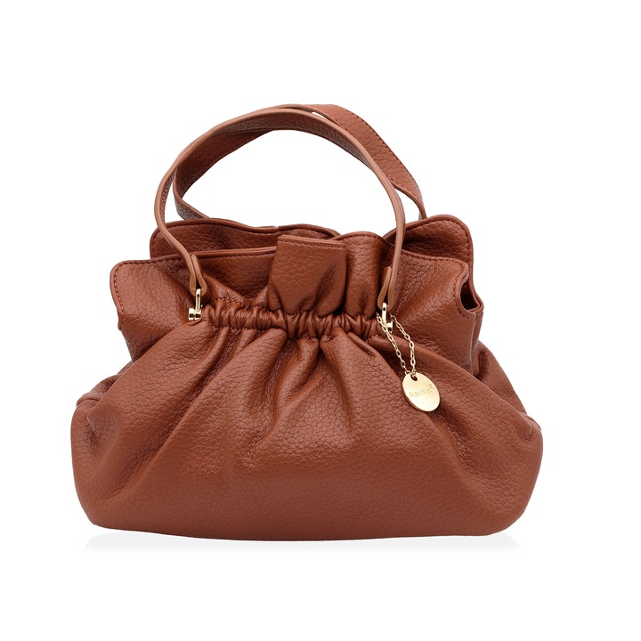 Geanta dama Ghetto, piele ecologica, impermeabil, culoare maro