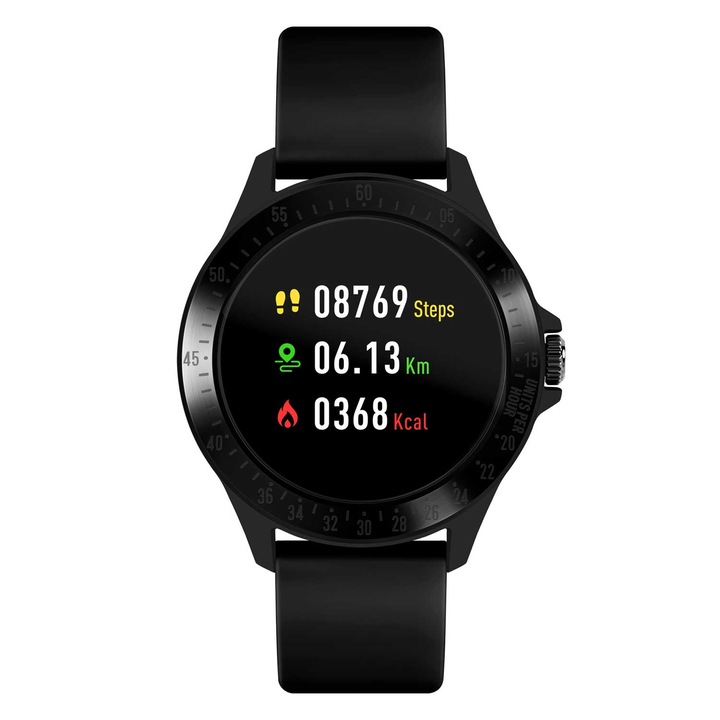 Ceas inteligent, Harry Lime, negru, 46mm