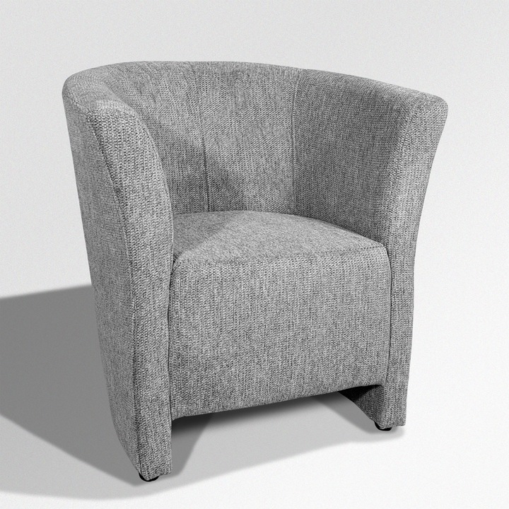 Fotoliu Meduza, Iza, gri, stofa fina, 70x60x75cm