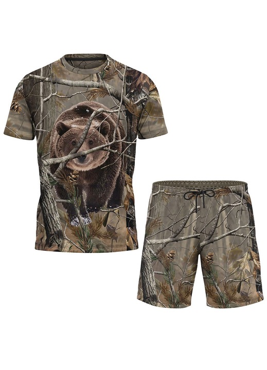 Medvés rövidnadrág és póló szett 35.27, 2 darabos, többszínű