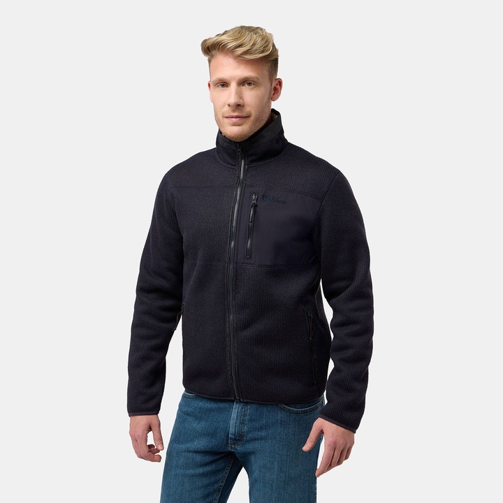 Jacheta sport barbati, Jack Wolfskin, Kaminfeuer, poliester, Negru