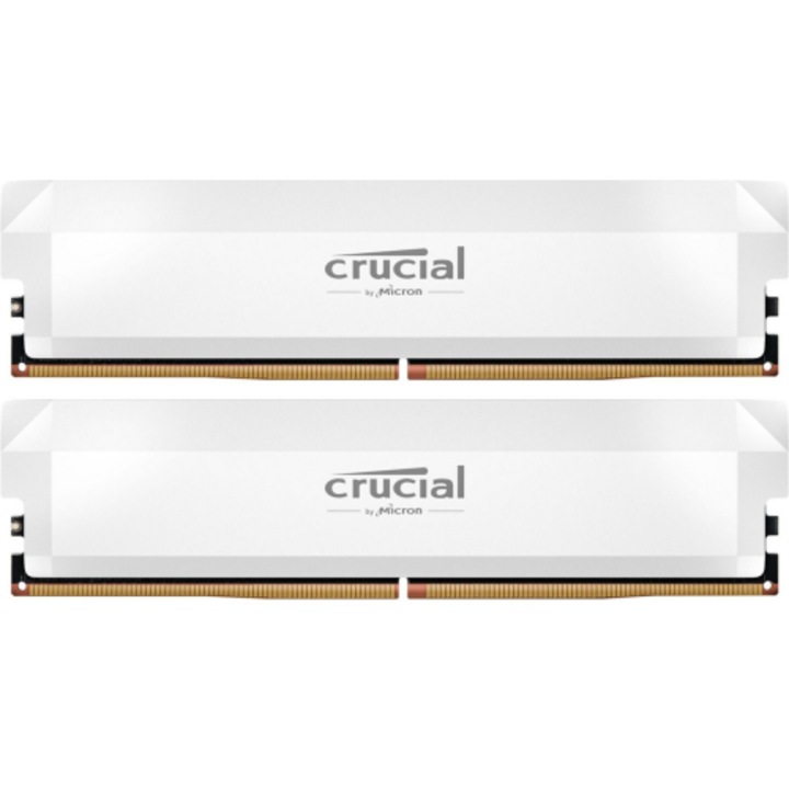 Crucial Pro Overclocking memória CP2K32G60C40U5W Intel XPM 3.0/AMD EXPO, 64 GB 2x 32GB, DDR5-6000 MHz, CL 40, kétcsatornás