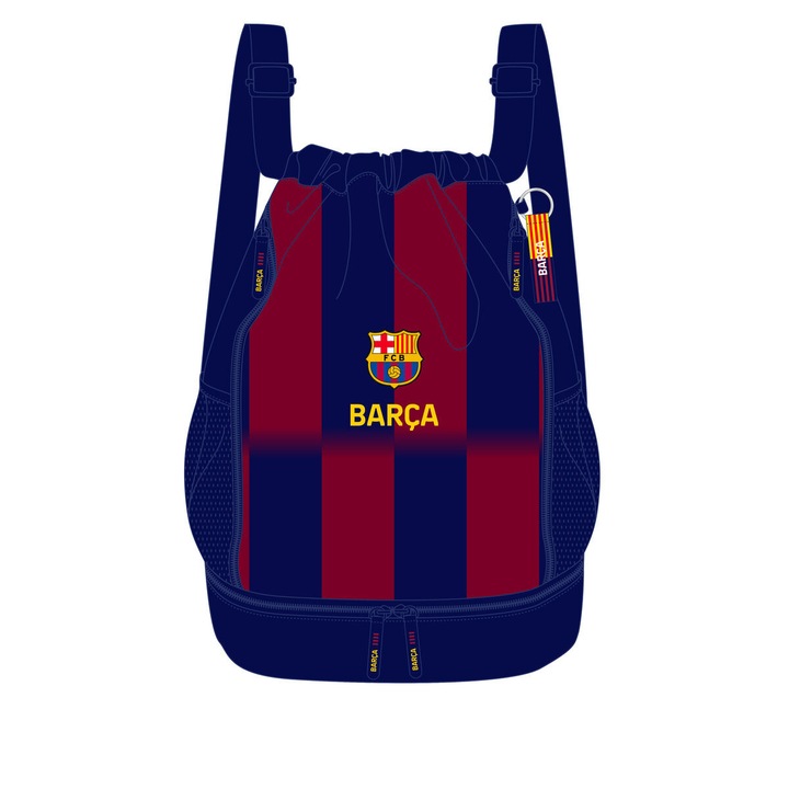 Ghiozdan F.C. Barcelona Albastru Castaniu 35 x 40 x 1 cm