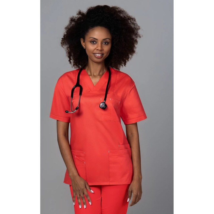 Дамски медицински костюм TAG New Cotton Stretch, цвят Coral M