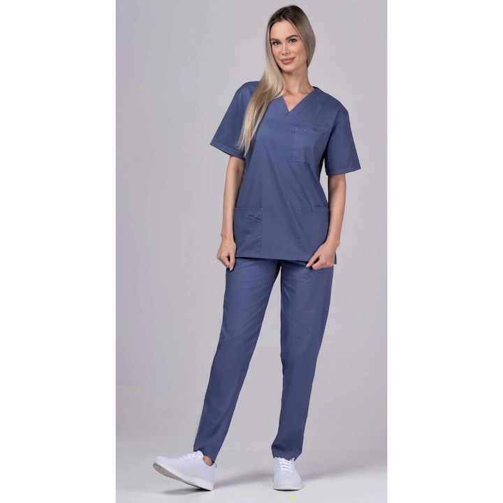 Costum medical de dama TAG New Cotton Stretch, Gri Petrol M