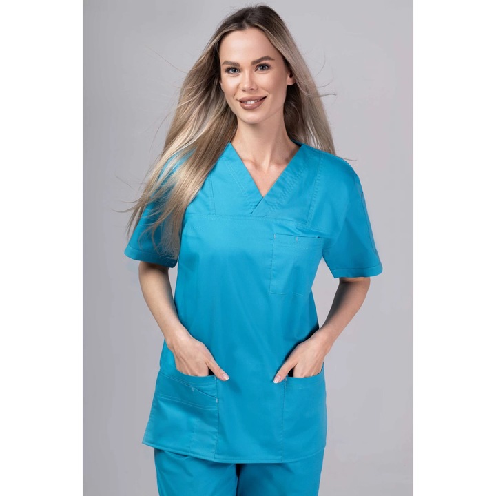 Női TAG New pamut rugalmas orvosi ruha, türkiz XL