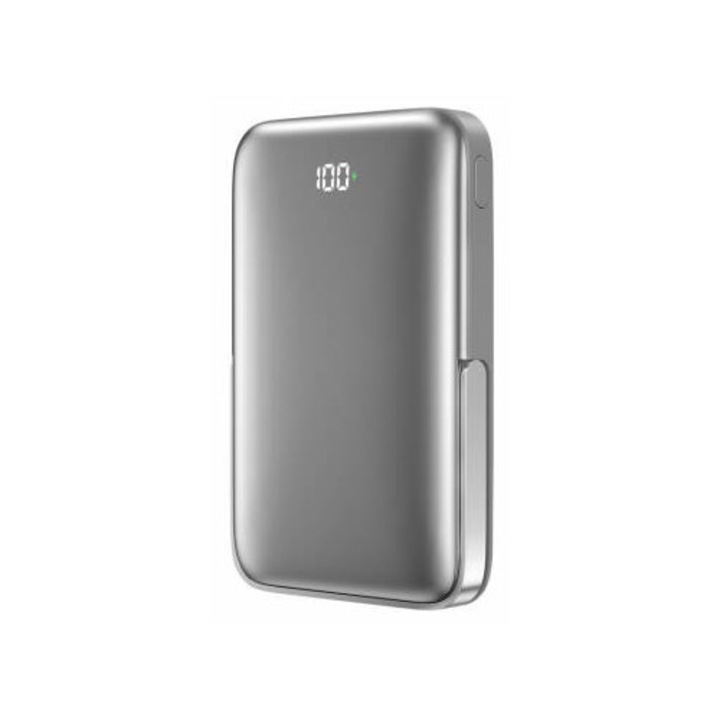 Külső akkumulátor WiWu Wireless Wi-P018 10000mAh 20W PD + FQI 1 x QI - 1 x USB-C szürke