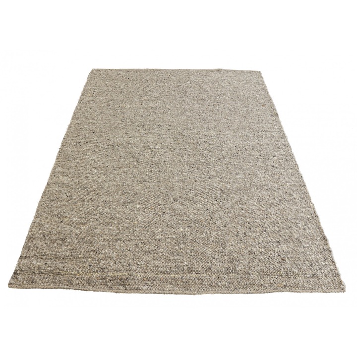 Килим Модел Covorexpert, Theiss 31, Размер 80 x 250 см, Сив, Вълнен, Хол, Спалня, Трапезария, Офис