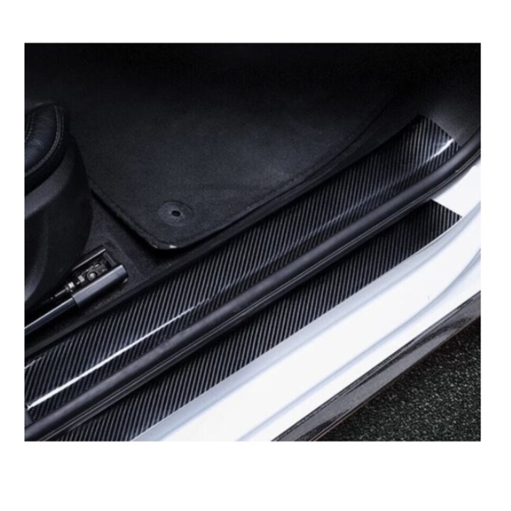 Комплект от 2 3D защитни ленти за кола, INELAG, карбонови, за праг, врата, броня, табло, водоустойчиви, тунинг на кола, 10 см x 5 метра