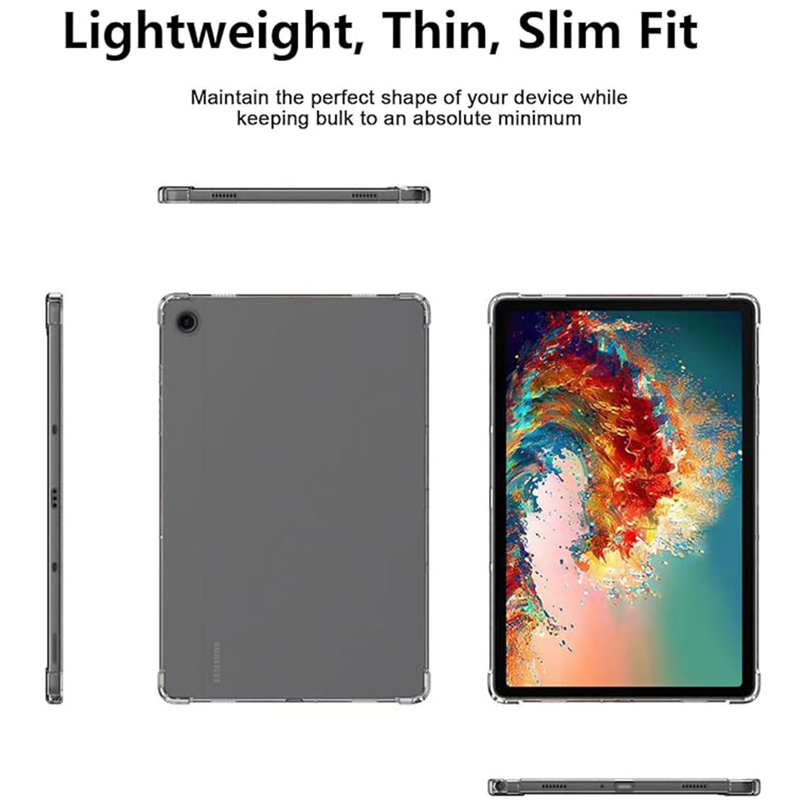 Husa tableta AYSTOAYS®, pentru Samsung Galaxy Tab A9 Plus 11.0" (2023), rezistenta la socuri, Rezistent la uzura, Usor de instalat, Portabil, Transparenta