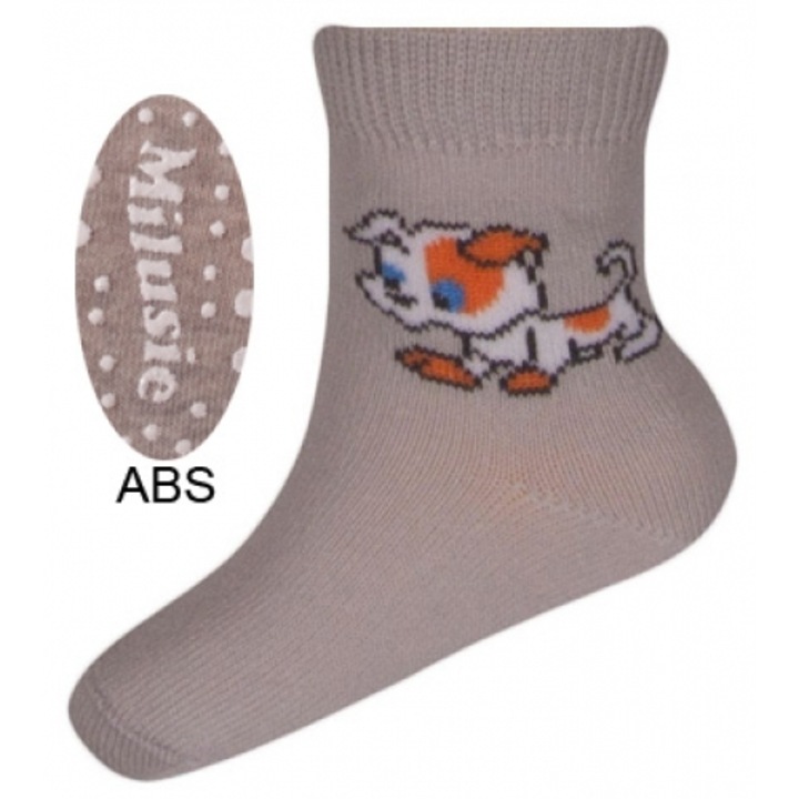 Fiú zokni ABS-Milusie B2213B-C1-9-10-cm, Szürke 9-10 CM Standard