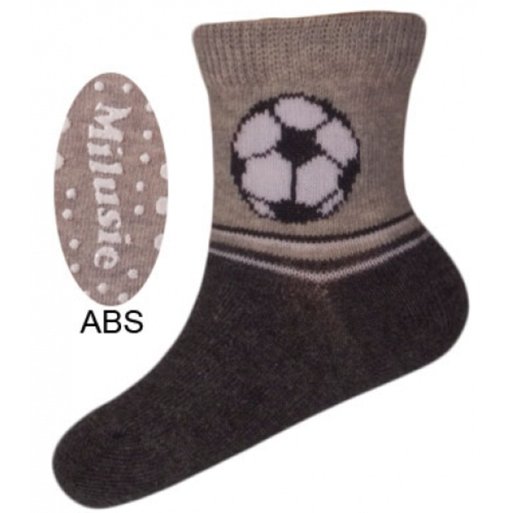 Fiú zokni ABS-Milusie B2213B-M1-11-12-cm, Szürke 8183