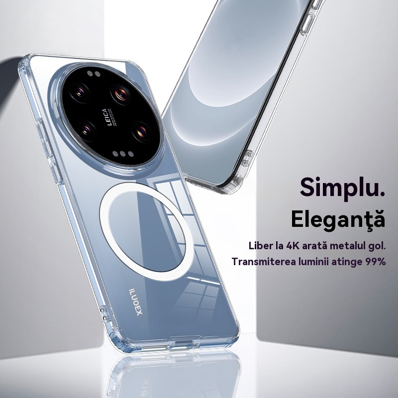 Husa magnetica compatibila cu Xiaomi 15 Ultra, Esther Beauty®, protectie completa a carcasei, rama TPU rezistenta la socuri, Negru
