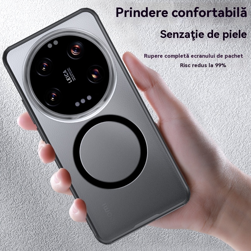 Husa magnetica compatibila cu Xiaomi 15 Ultra, Esther Beauty®, protectie completa a carcasei, rama TPU rezistenta la socuri, Negru