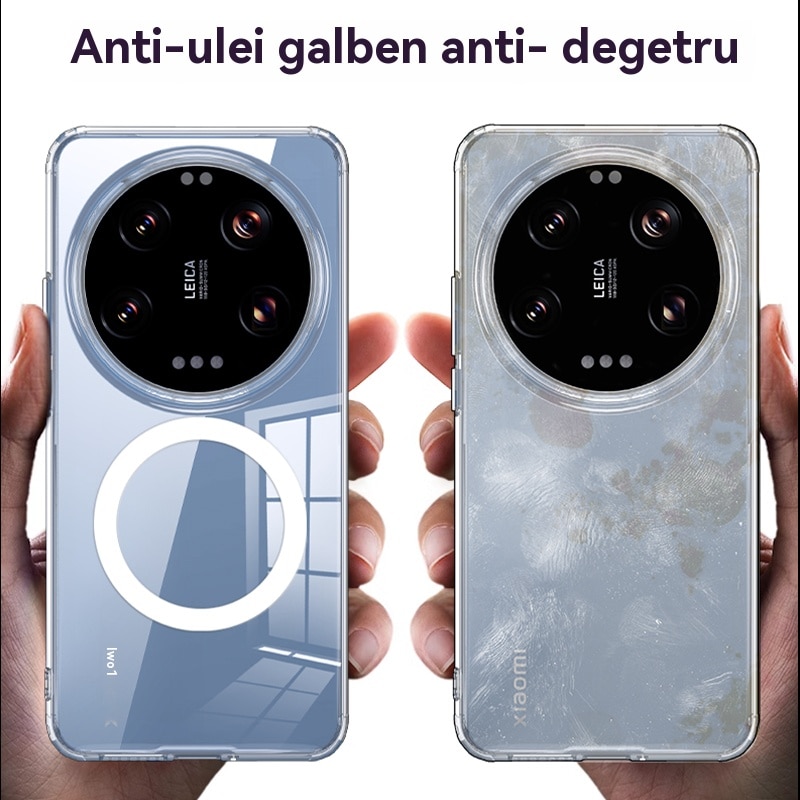 Husa magnetica compatibila cu Xiaomi 15 Ultra, Esther Beauty®, protectie completa a carcasei, rama TPU rezistenta la socuri, Negru