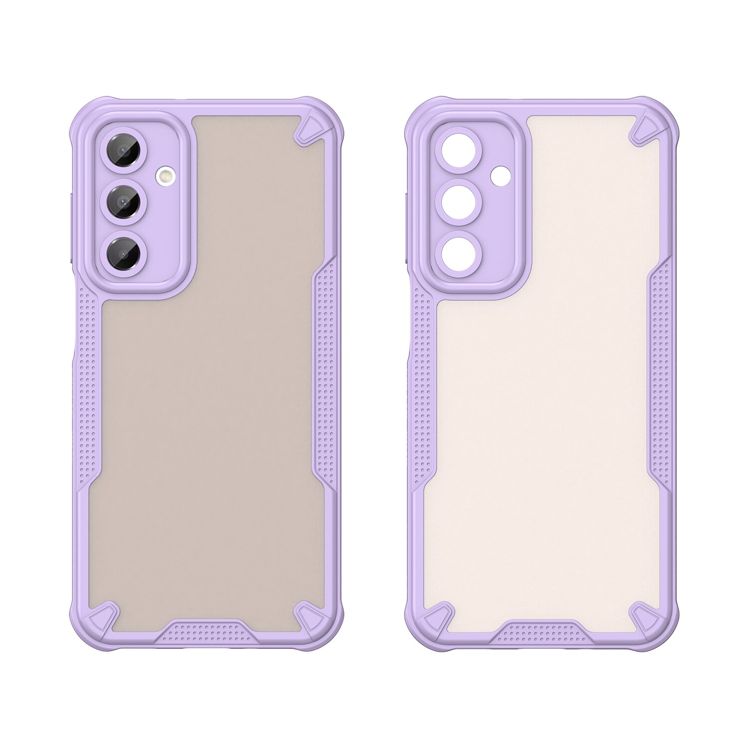 Husa telefon, pentru Samsung Galaxy A16 Armura de ulei confortabil TPU impermeabil + PC moale Semi-translucentmatte simt, Violet, Transparent