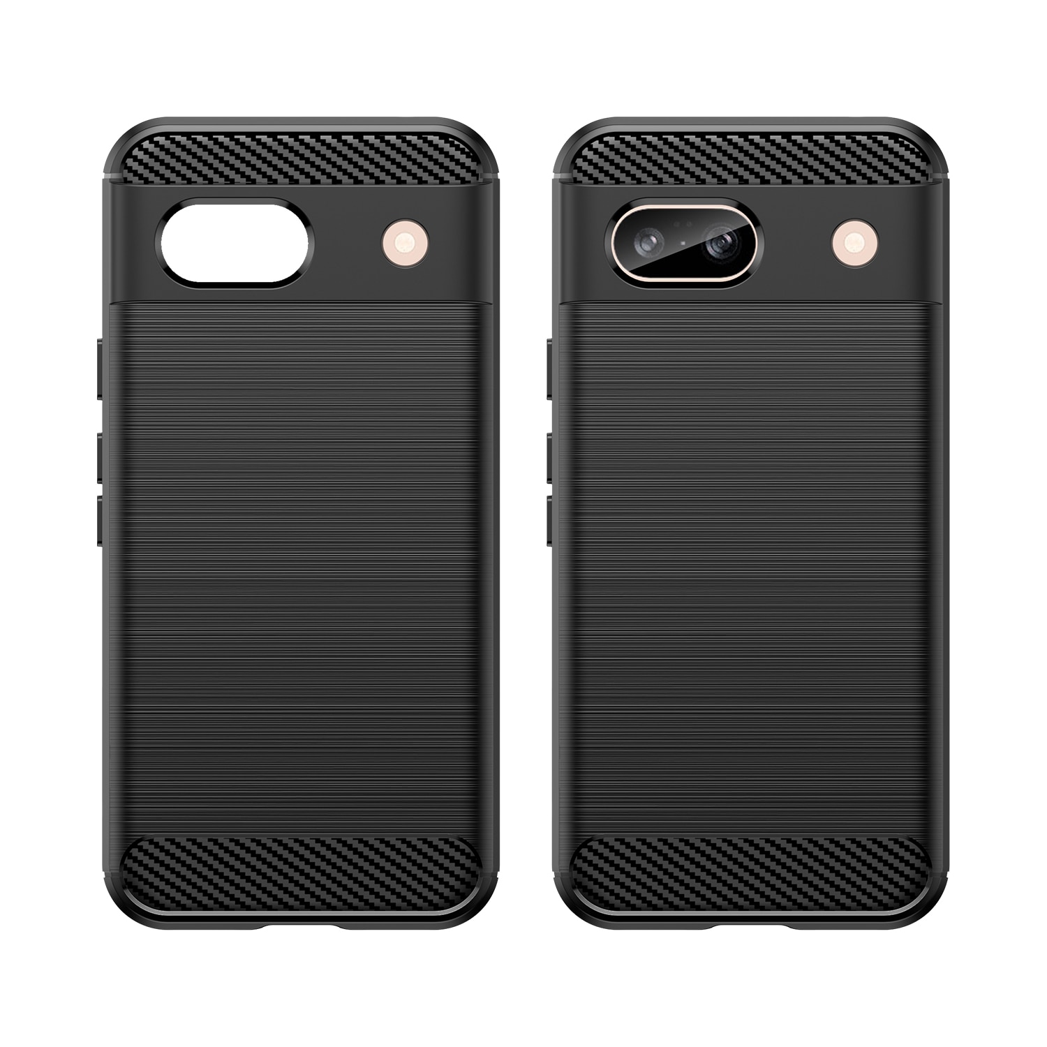 Husa telefon, pentru Google Pixel 8a 5G, De inalta calitate subtire si usoara periata confortabila TPU Soft Feel, Carbon Fiber Negru