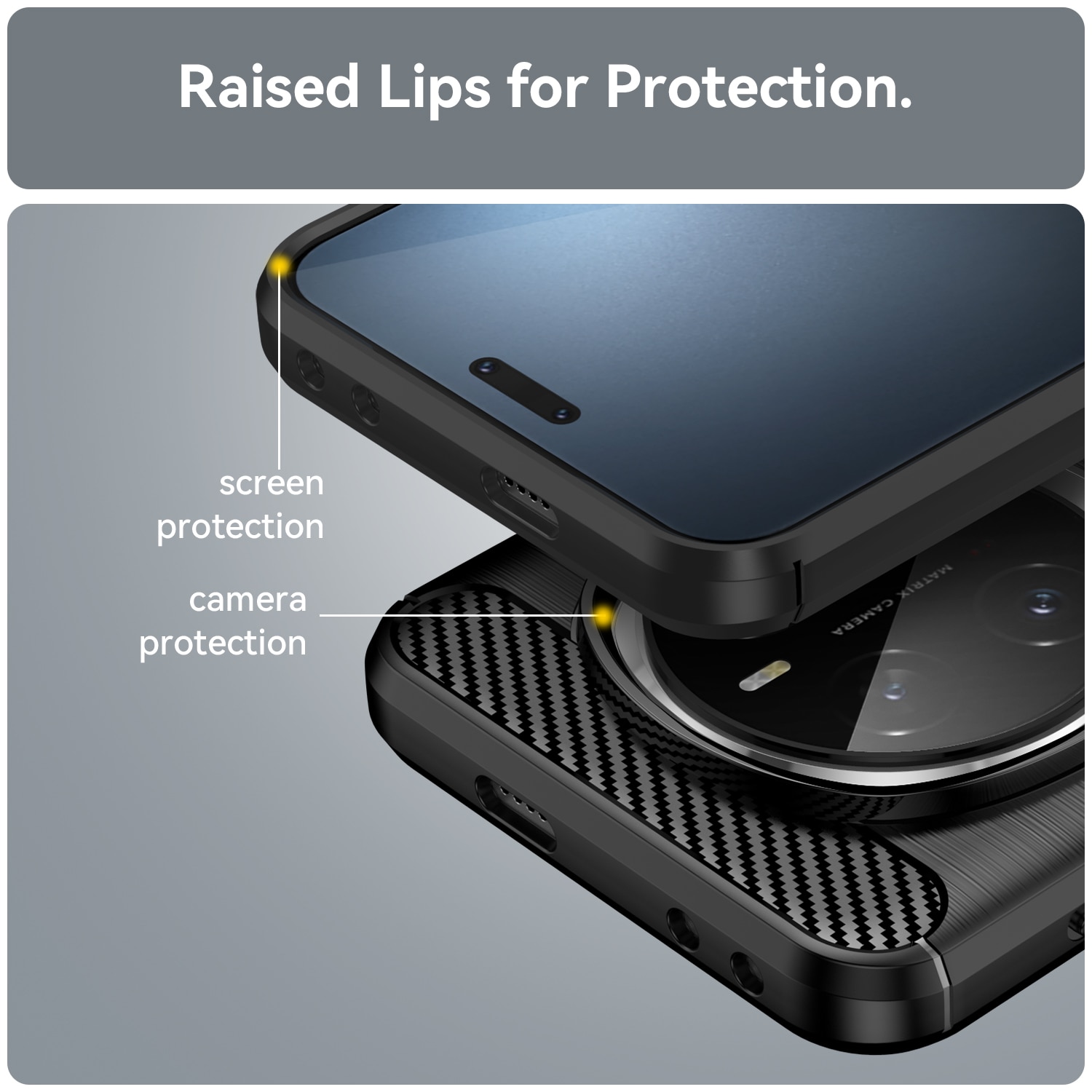 Husa telefon, pentru Honor Magic 7 Pro 5G, De inalta calitate subtire si usoara periata confortabila TPU Soft Feel, Carbon Fiber Negru