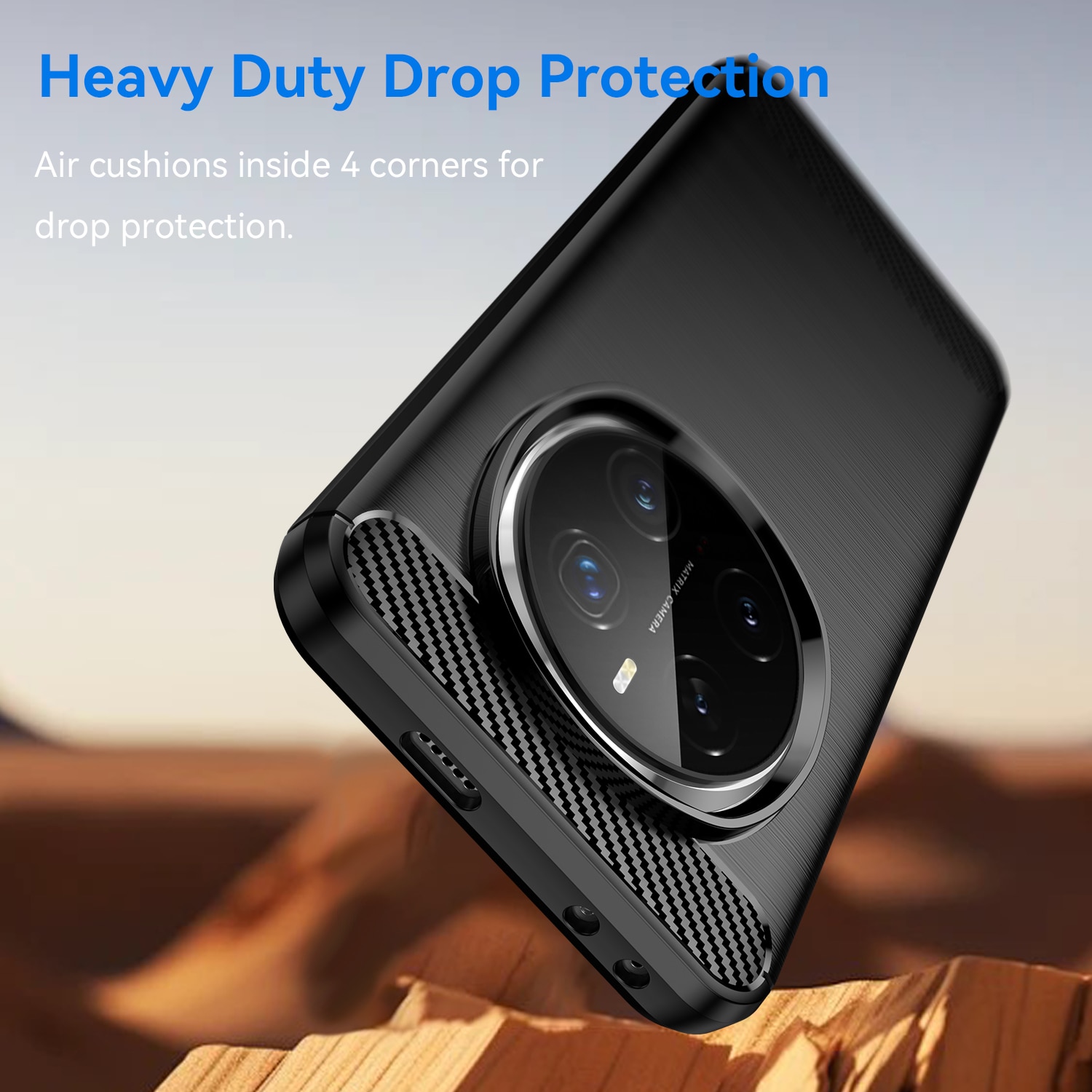 Husa telefon, pentru Honor Magic 7 Pro 5G, De inalta calitate subtire si usoara periata confortabila TPU Soft Feel, Carbon Fiber Negru
