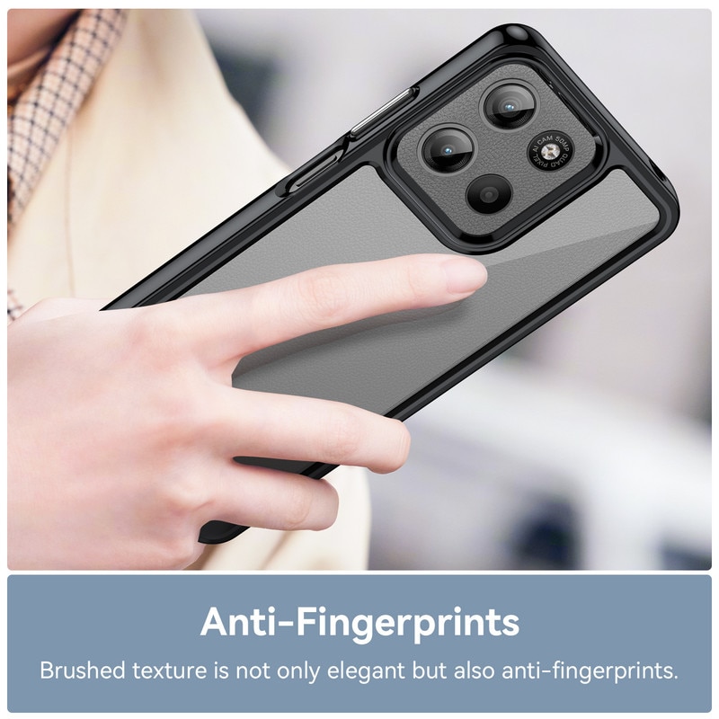 Husa telefon, pentru Motorola Moto G15 De inalta calitate Hard Backplane Soft Border Pure si Luminos Simtire confortabila, Negru, Transparent