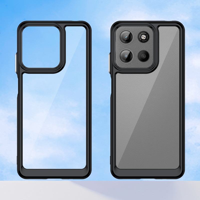 Husa telefon, pentru Motorola Moto G15 De inalta calitate Hard Backplane Soft Border Pure si Luminos Simtire confortabila, Negru, Transparent