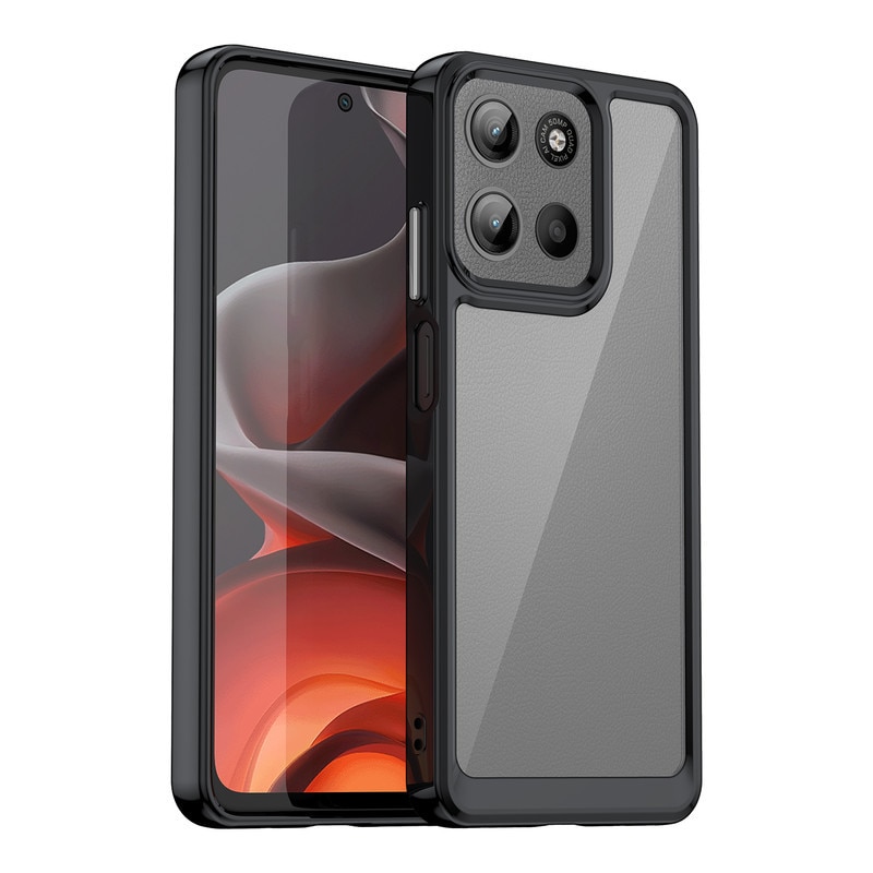 Husa telefon, pentru Motorola Moto G15 De inalta calitate Hard Backplane Soft Border Pure si Luminos Simtire confortabila, Negru, Transparent