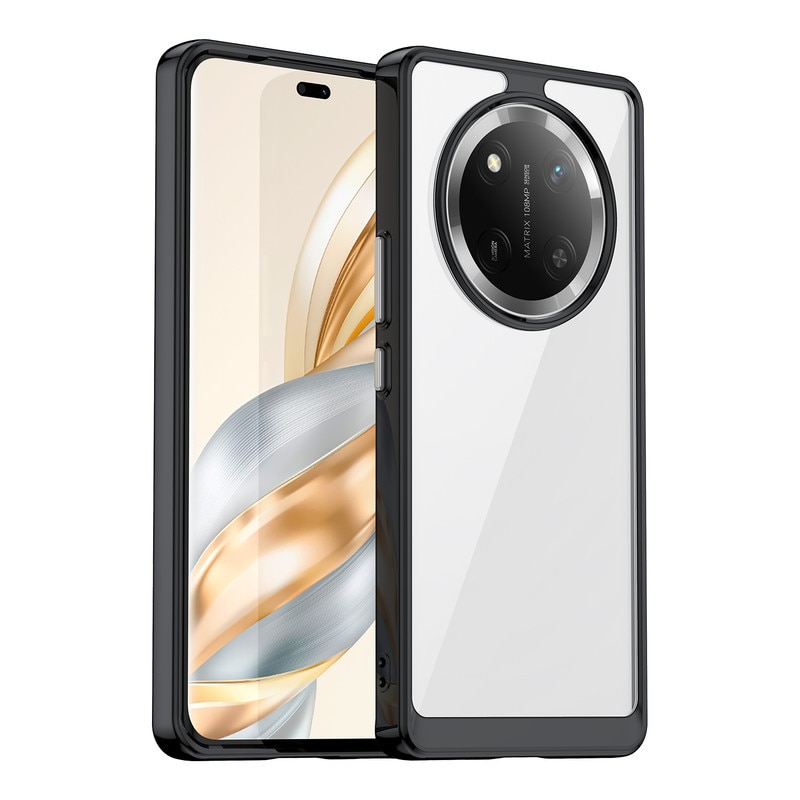 Husa telefon, pentru Honor Magic7 Lite De inalta calitate Hard Backplane Soft Border Pure si Luminos Simtire confortabila, Negru, Transparent