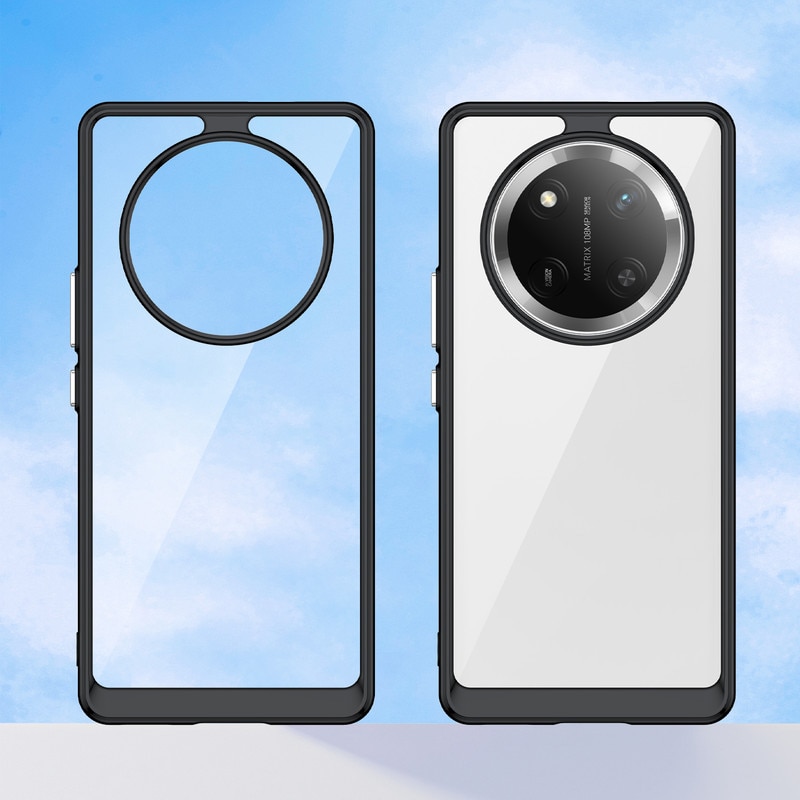 Husa telefon, pentru Honor Magic7 Lite De inalta calitate Hard Backplane Soft Border Pure si Luminos Simtire confortabila, Negru, Transparent