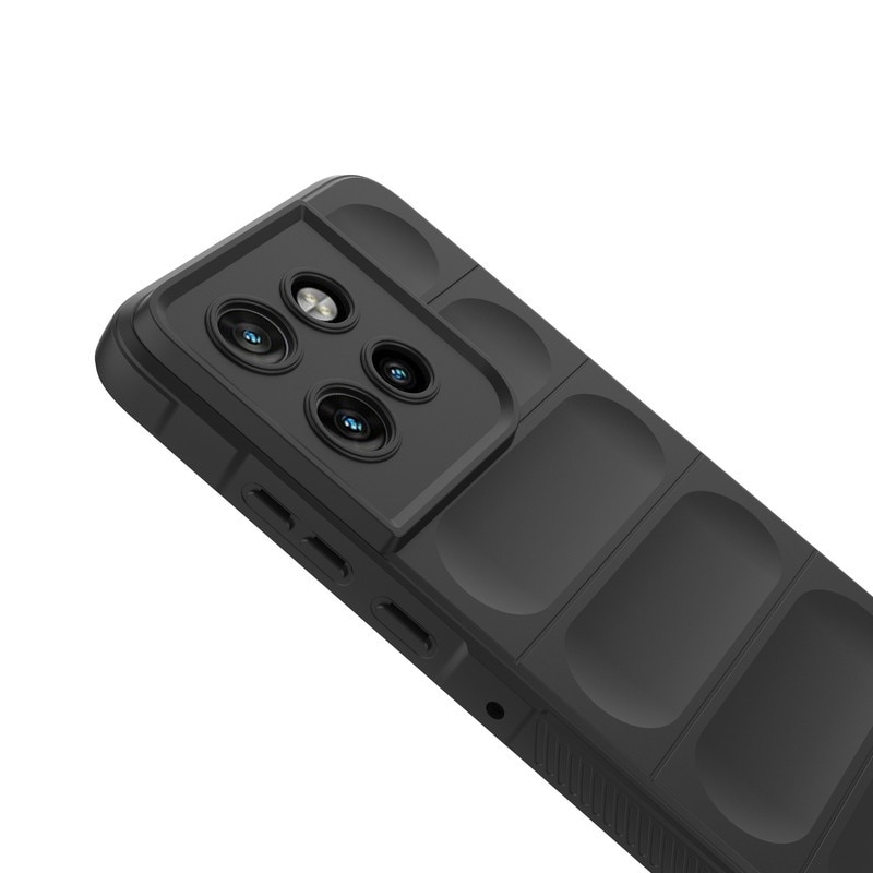 Husa telefon, pentru Motorola Edge 50 Neo 5G, Heavy Duty 3D cu dungi senzoriale Soft Silicone Full Portection Rezistent la socuri, Alb perlat