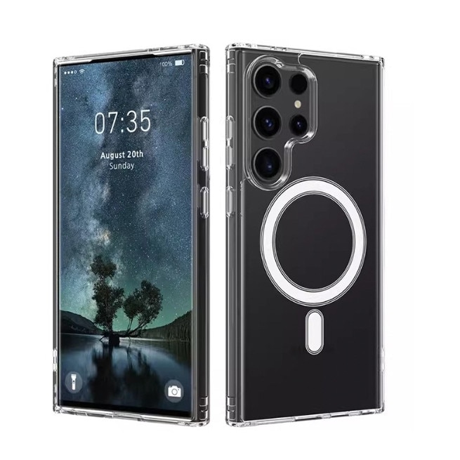 Husa telefon, pentru Samsung Galaxy S22 Ultra Anti-ingalbenire si anti-zgarietura, Alb transparent