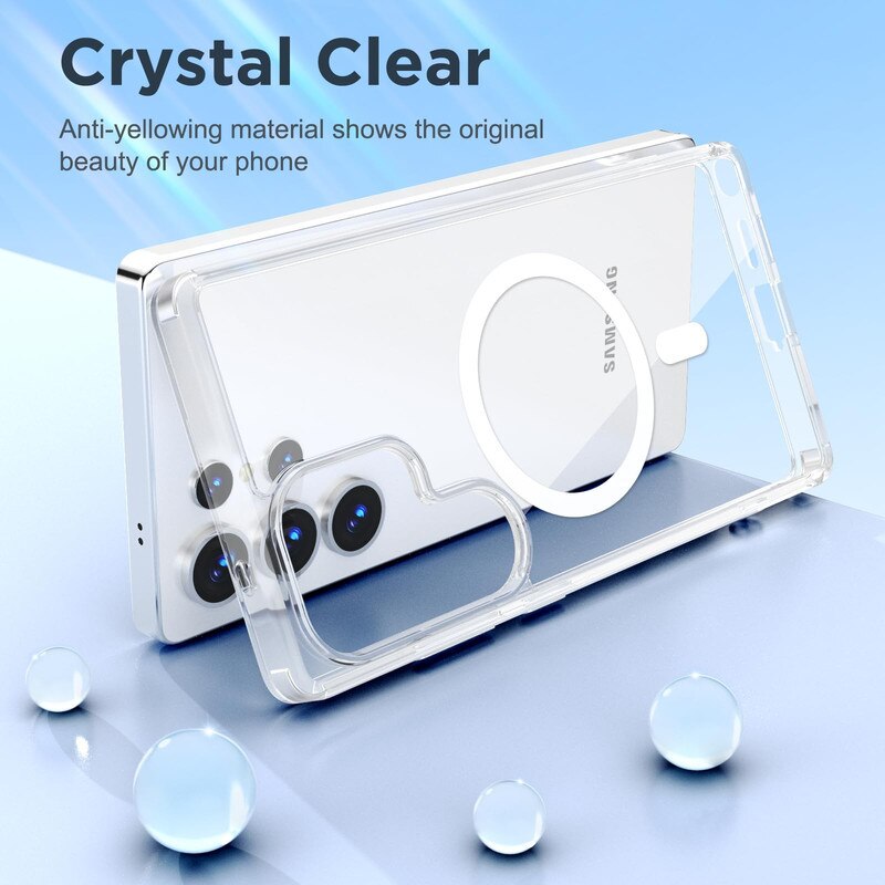 Husa telefon, pentru Samsung Galaxy S22 Ultra Anti-ingalbenire si anti-zgarietura, Alb transparent