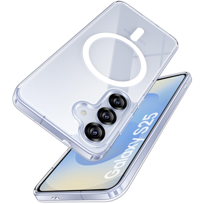 Husa telefon, pentru Samsung Galaxy S25 Anti-ingalbenire si anti-zgarietura, Alb transparent